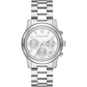 imageMichael Kors Runway Womens Watch Stainless Steel Watch for Women with Steel Ceramic or Silicone BandSilver