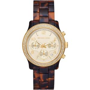 imageMichael Kors Runway Womens Watch Stainless Steel Watch for Women with Steel Ceramic or Silicone BandTortoise Acetate