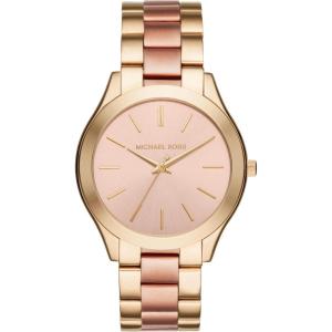 imageMichael Kors Slim Runway Womens Watch Stainless Steel Bracelet Watch for WomenGoldPink
