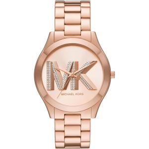 imageMichael Kors Slim Runway Womens Watch Stainless Steel Bracelet Watch for WomenRose Gold Logo