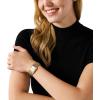 imageMichael Kors Emery Womens Watch Rectangular Stainless Steel Watch for Women with Steel or Leather BandGoldWhite Dial