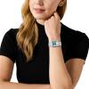 imageMichael Kors Emery Womens Watch Rectangular Stainless Steel Watch for Women with Steel or Leather BandSilverAqua