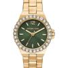 imageMichael Kors Lennox Womens Watch Stainless Steel Watch for Women with Steel or Silicone BandGoldGreen Dial