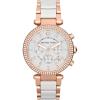 imageMichael Kors Parker Womens Chronograph Watch with Stainless Steel or Leather StrapRose GoldWhite