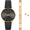 imageMichael Kors Pyper ThreeHand Black Leather Womens Watch and Jewelry Gift Set Model MK1077SET