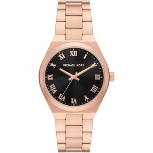 imageMichael Kors Lennox Womens Watch Stainless Steel Watch for Women with Steel or Silicone Band37MM Rose GoldBlack