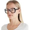 imageMichael Kors Womens MK4104U Perth Universal Fit Square Prescription Eyewear Frames BlackDemo Lens 53 mm