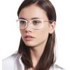 imageMichael Kors Womens Mk4054 Captiva Rectangular Prescription Eyewear FramesClearDemo Lens