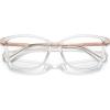 imageMichael Kors Womens Mk4105bu Georgetown Universal Fit Square Prescription Eyewear FramesTransparent ClearDemo Lens