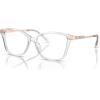 imageMichael Kors Womens Mk4105bu Georgetown Universal Fit Square Prescription Eyewear FramesTransparent ClearDemo Lens