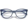 imageMichael Kors Womens Mk4109u Westminster Universal Fit Cat Eye Prescription Eyewear FramesBlue TransparentDemo Lens