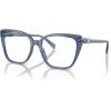 imageMichael Kors Womens Mk4110u Avila Universal Fit Square Prescription Eyewear FramesBlue TransparentDemo Lens