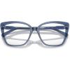 imageMichael Kors Womens Mk4110u Avila Universal Fit Square Prescription Eyewear FramesBlue TransparentDemo Lens