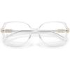 imageMichael Kors Womens Mk4111f Bernal Low Bridge Fit Square Prescription Eyewear FramesClear TransparentDemo Lens
