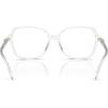 imageMichael Kors Womens Mk4111f Bernal Low Bridge Fit Square Prescription Eyewear FramesClear TransparentDemo Lens