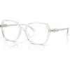 imageMichael Kors Womens Mk4111f Bernal Low Bridge Fit Square Prescription Eyewear FramesClear TransparentDemo Lens