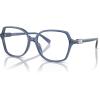 imageMichael Kors Womens Mk4111u Bernal Universal Fit Square Prescription Eyewear FramesBlue TransparentDemo Lens