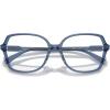imageMichael Kors Womens Mk4111u Bernal Universal Fit Square Prescription Eyewear FramesBlue TransparentDemo Lens