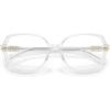imageMichael Kors Womens Mk4111u Bernal Universal Fit Square Prescription Eyewear FramesClear TransparentDemo Lens