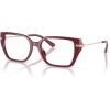 imageMichael Kors Womens Mk4134u Crete Universal Fit Rectangular Prescription Eyewear FramesDeep RedDemo Lens