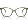 imageMichael Kors Womens Mk4109u Westminster Universal Fit Cat Eye Prescription Eyewear FramesGreen TransparentDemo Lens