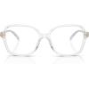 imageMichael Kors Womens Mk4111f Bernal Low Bridge Fit Square Prescription Eyewear FramesClear TransparentDemo Lens