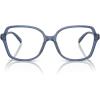 imageMichael Kors Womens Mk4111u Bernal Universal Fit Square Prescription Eyewear FramesBlue TransparentDemo Lens