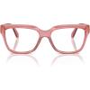 imageMichael Kors Womens Mk4117u Birmingham Universal Fit Rectangular Prescription Eyewear FramesRose TransparentDemo Lens