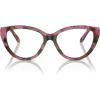 imageMichael Kors Womens Mk4120u Andalucia Universal Fit Cat Eye Prescription Eyewear FramesPlum Graphic TortoiseDemo Lens