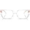 imageMichael Kors Womens Mk4134u Crete Universal Fit Rectangular Prescription Eyewear FramesClearDemo Lens