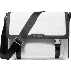 imageMichael Kors Malone Signature Logo Cargo Messenger Bag Light GunmetalBright White