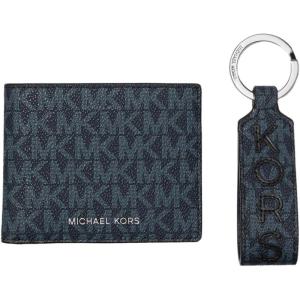 imageMichael Kors Malone Slim Billfold Wallet ampamp Key Fob Gift Set AdmiralPale Blue