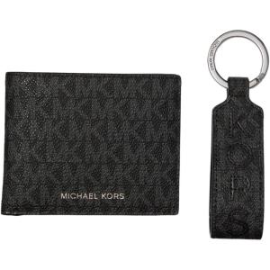 imageMichael Kors Malone Slim Billfold Wallet ampamp Key Fob Gift Set Black