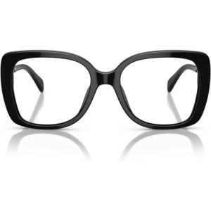 imageMichael Kors Womens MK4104U Perth Universal Fit Square Prescription Eyewear Frames BlackDemo Lens 53 mm