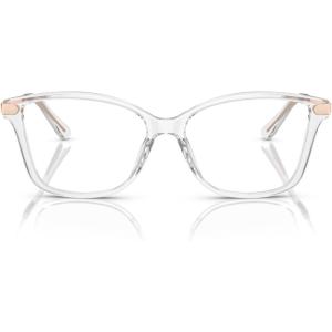 imageMichael Kors Womens Mk4105bu Georgetown Universal Fit Square Prescription Eyewear FramesTransparent ClearDemo Lens