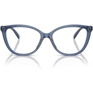 imageMichael Kors Womens Mk4109u Westminster Universal Fit Cat Eye Prescription Eyewear FramesBlue TransparentDemo Lens