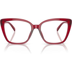 imageMichael Kors Womens Mk4110u Avila Universal Fit Square Prescription Eyewear FramesRedDemo Lens