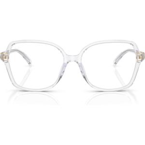 imageMichael Kors Womens Mk4111f Bernal Low Bridge Fit Square Prescription Eyewear FramesClear TransparentDemo Lens