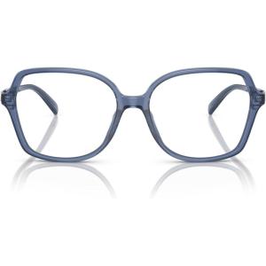 imageMichael Kors Womens Mk4111u Bernal Universal Fit Square Prescription Eyewear FramesBlue TransparentDemo Lens