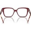 imageMichael Kors Womens Mk4112 Polanco Square Prescription Eyewear FramesDark Red TransparentDemo Lens
