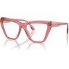 imageMichael Kors Womens Mk4118u Hawaii Universal Fit Cat Eye Prescription Eyewear FramesRose TransparentDemo Lens