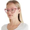 imageMichael Kors Womens Mk4118u Hawaii Universal Fit Cat Eye Prescription Eyewear FramesRose TransparentDemo Lens