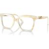 imageMichael Kors Womens Mk4119f Nassau Low Bridge Fit Square Prescription Eyewear FramesIvory HornDemo Lens