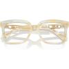 imageMichael Kors Womens Mk4119f Nassau Low Bridge Fit Square Prescription Eyewear FramesIvory HornDemo Lens