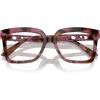 imageMichael Kors Womens Mk4119f Nassau Low Bridge Fit Square Prescription Eyewear FramesPlum Graphic TortoiseDemo Lens
