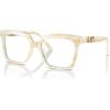 imageMichael Kors Womens Mk4119u Nassau Universal Fit Square Prescription Eyewear FramesIvory HornDemo Lens
