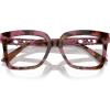 imageMichael Kors Womens Mk4119u Nassau Universal Fit Square Prescription Eyewear FramesPlum Graphic TortoiseDemo Lens