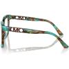 imageMichael Kors Womens Mk4119u Nassau Universal Fit Square Prescription Eyewear FramesTeal Graphic TortoiseDemo Lens