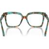 imageMichael Kors Womens Mk4119u Nassau Universal Fit Square Prescription Eyewear FramesTeal Graphic TortoiseDemo Lens