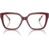 imageMichael Kors Womens Mk4112 Polanco Square Prescription Eyewear FramesDark Red TransparentDemo Lens
